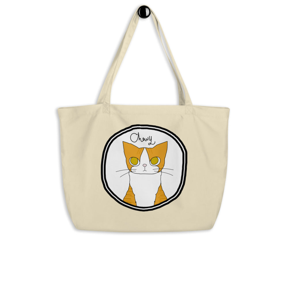 Chewy Large organic tote bag