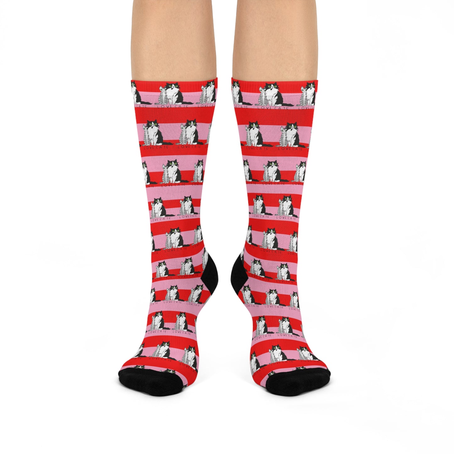 Love Cats Crew Socks