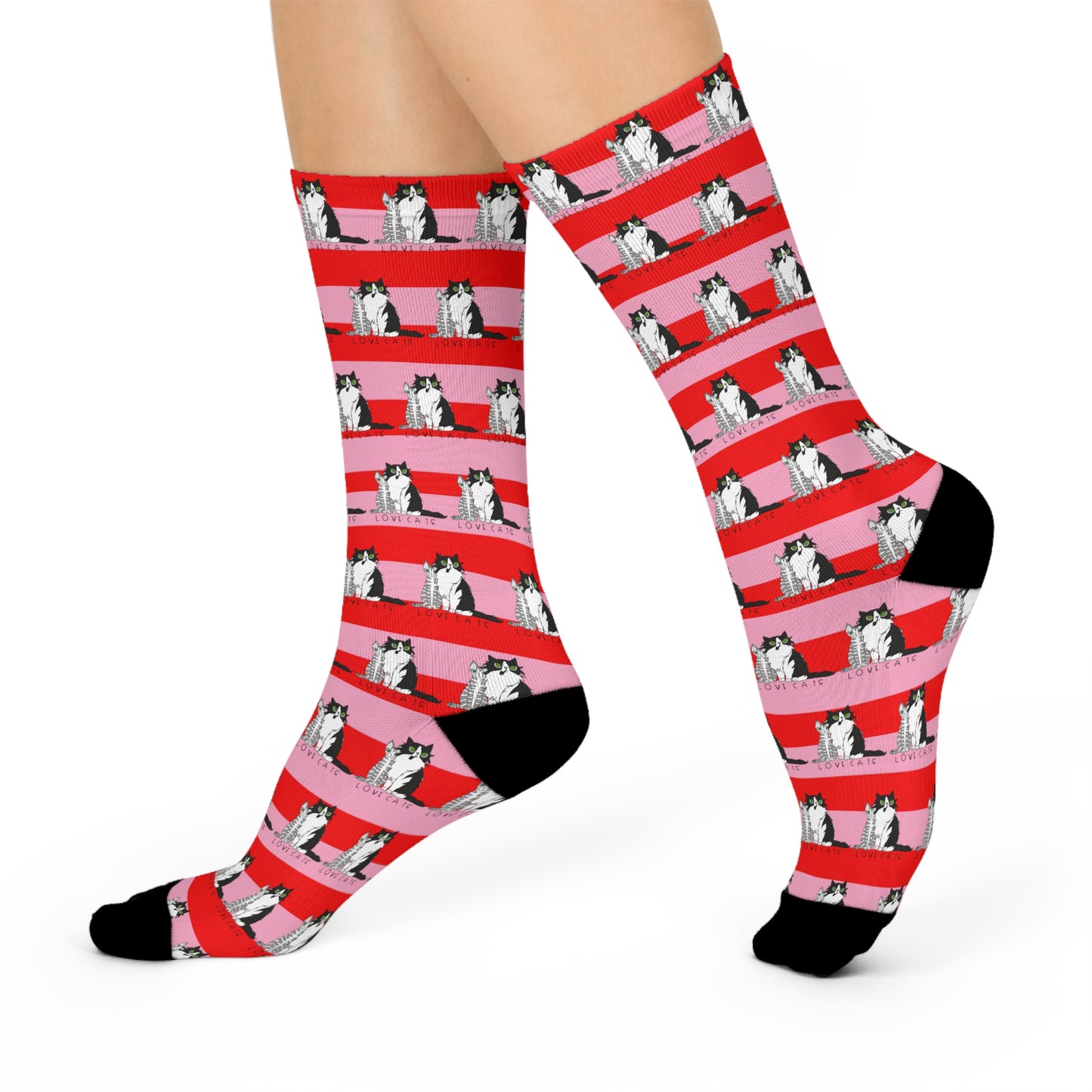 Love Cats Crew Socks