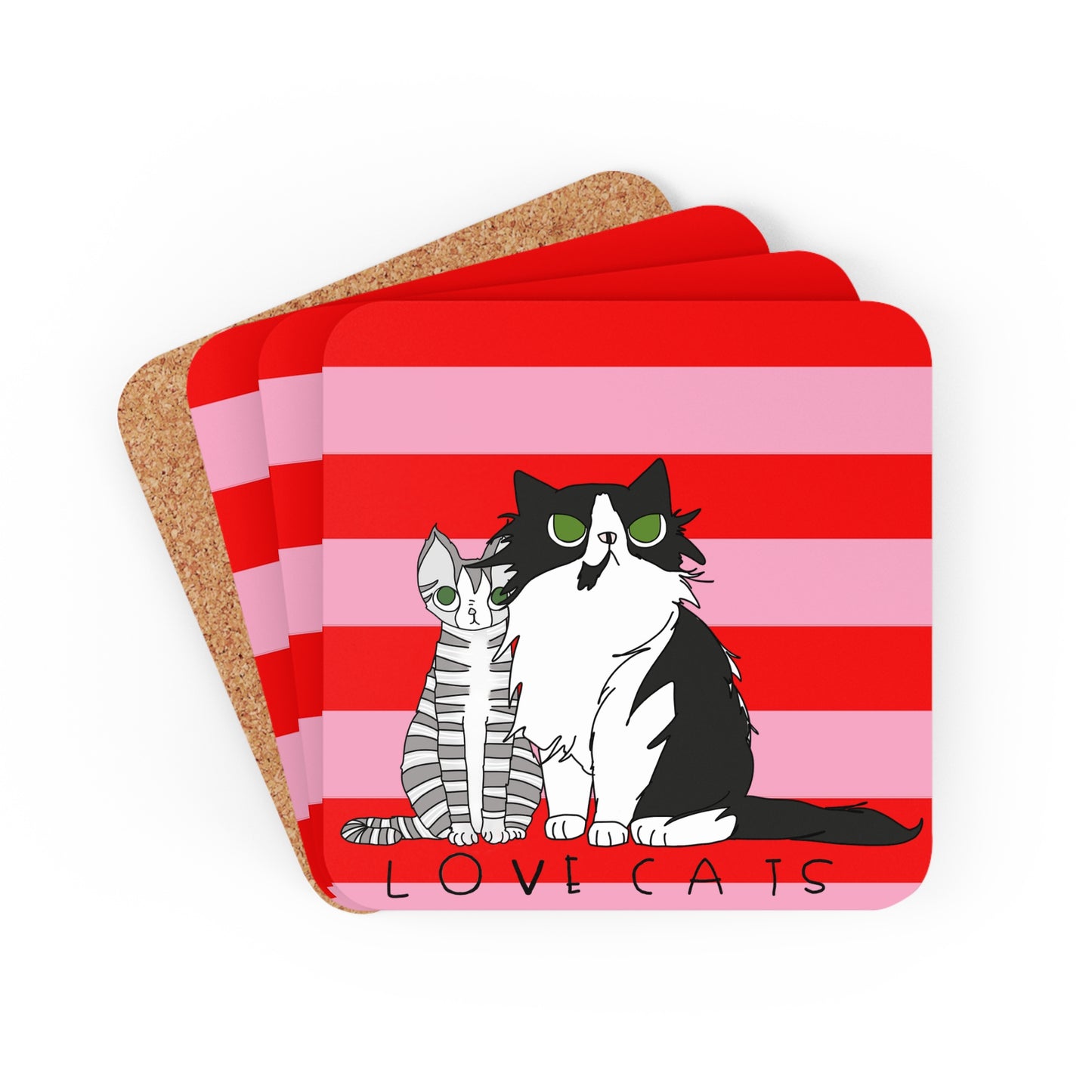 Love Cats Coaster Set