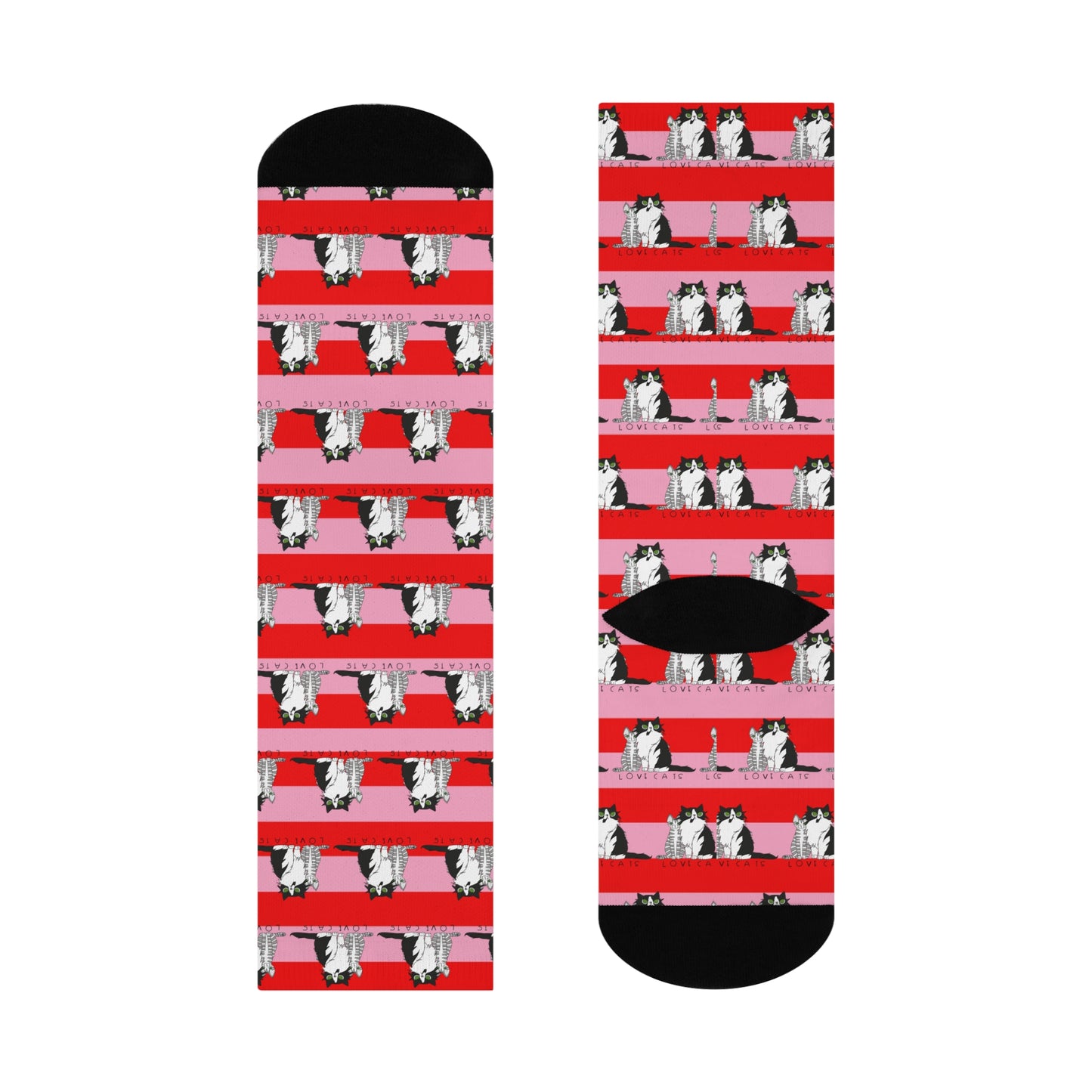 Love Cats Crew Socks