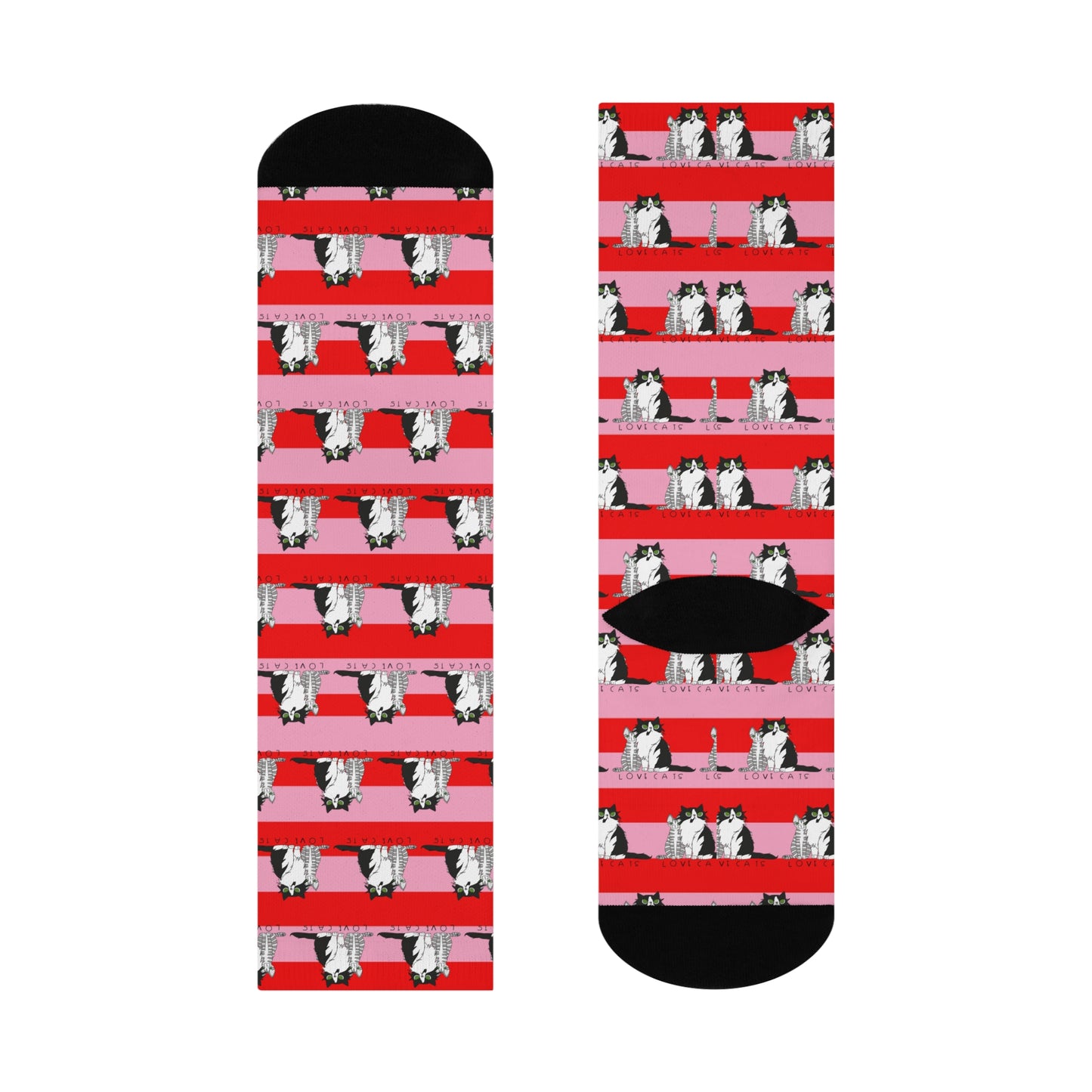 Love Cats Crew Socks