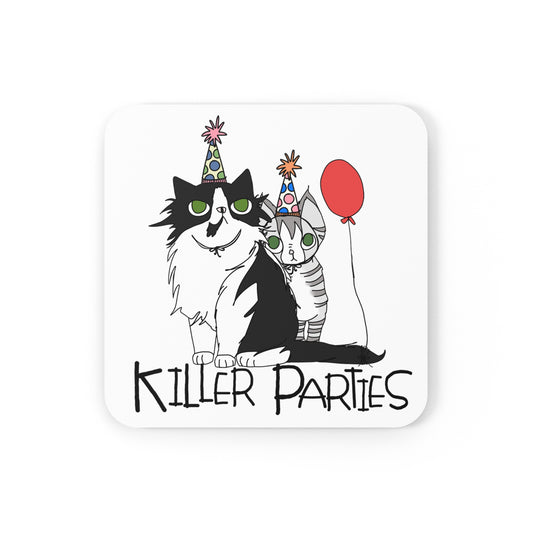 Killer Parties Cats 4 piece Coaster Set