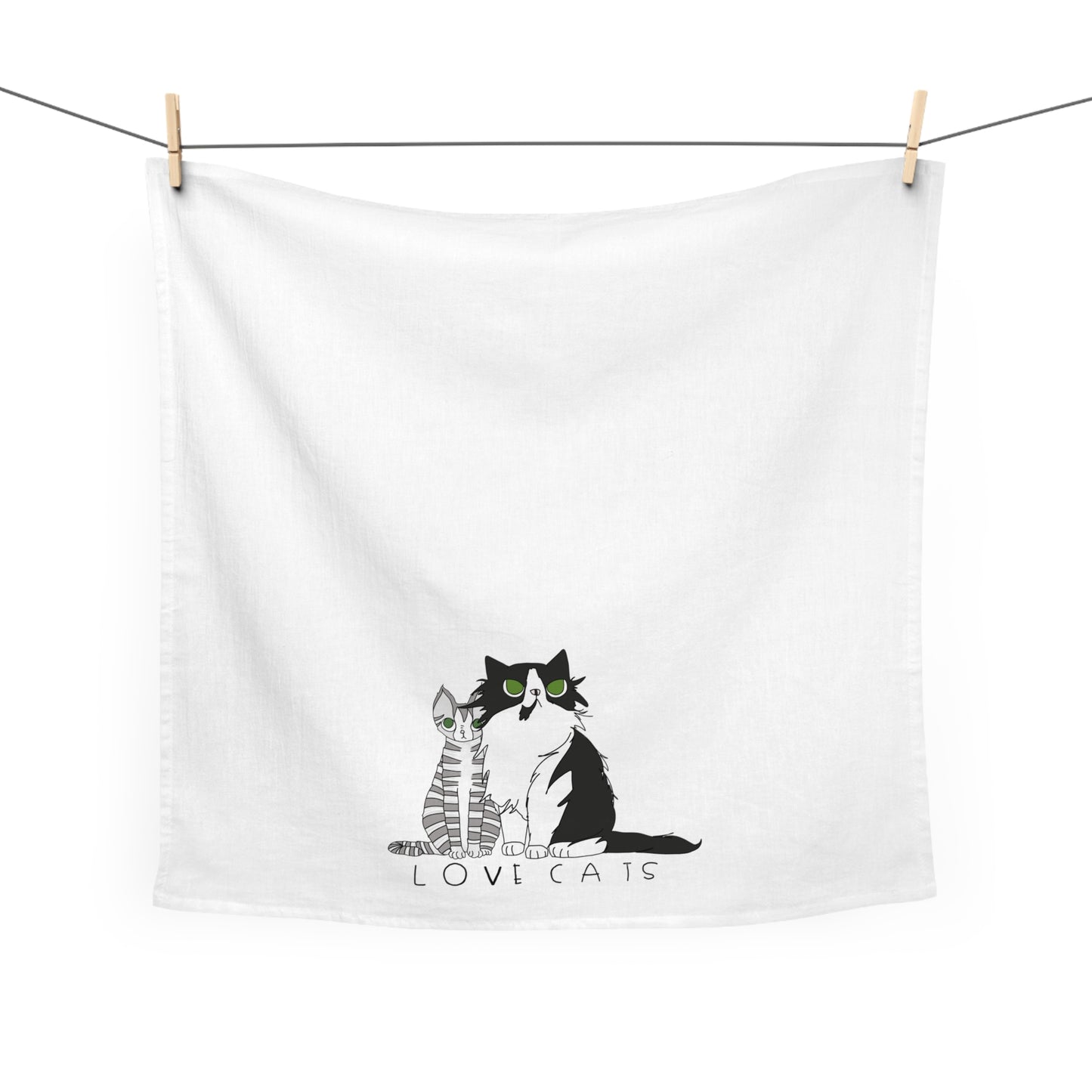 Love Cats Tea Towel