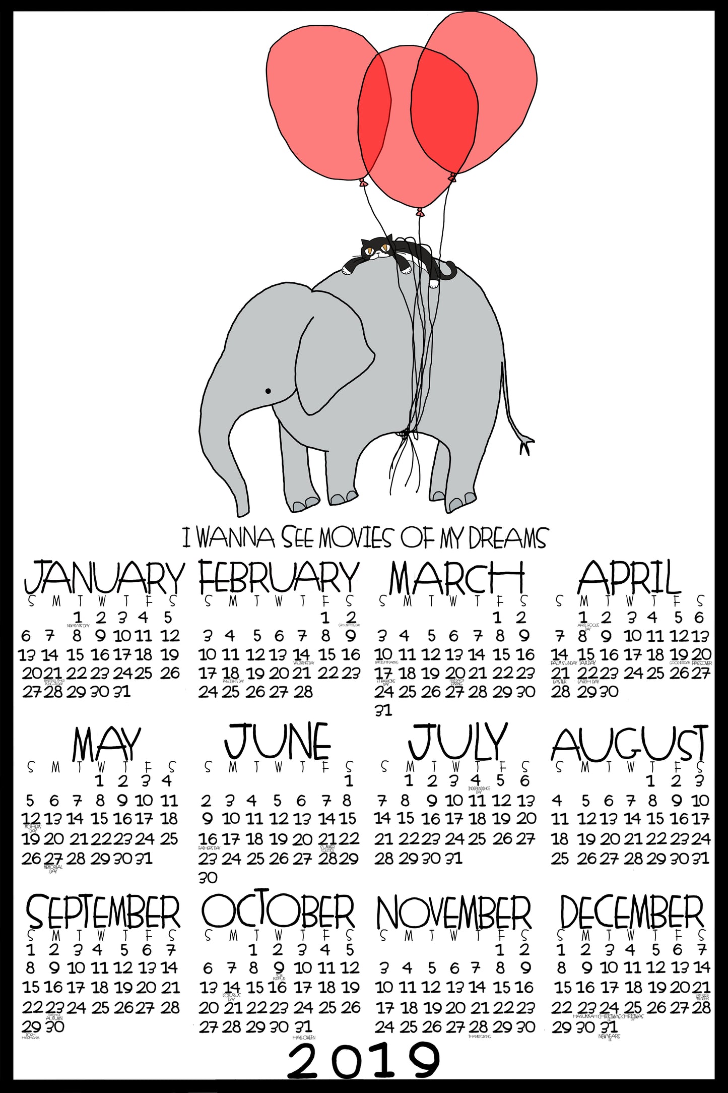 All in one calendar