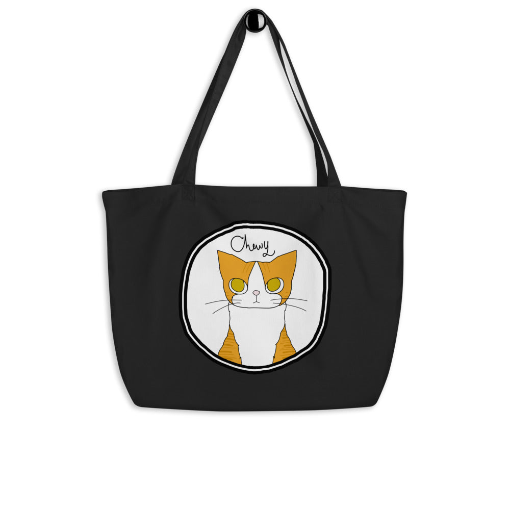 Chewy Large organic tote bag