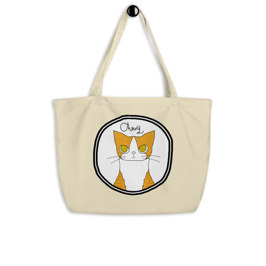 Chewy Large organic tote bag